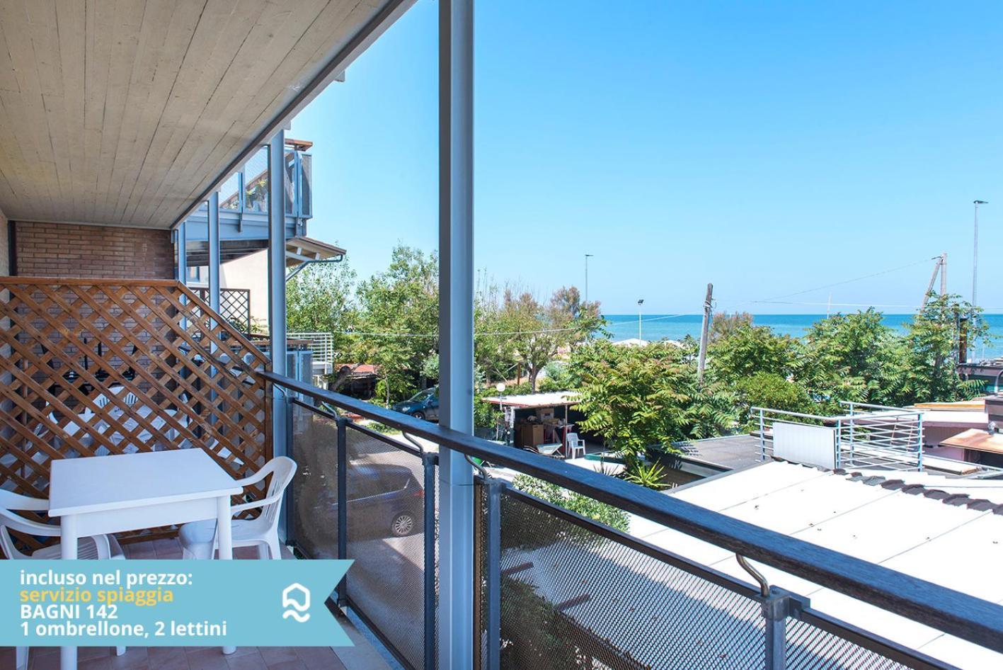 Se003 - Senigallia, Bilocale Sul Mare Con Spiaggia Apartamento Exterior foto